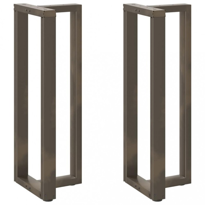 vidaXL Picioare de masă de bar &icirc;n formă de T, 2 buc., negru, 50x35x(110-111) cm, oțel
