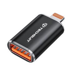 Adaptor OTG premium USB la Lightning, PD30W Asteroid GSM A6, negru