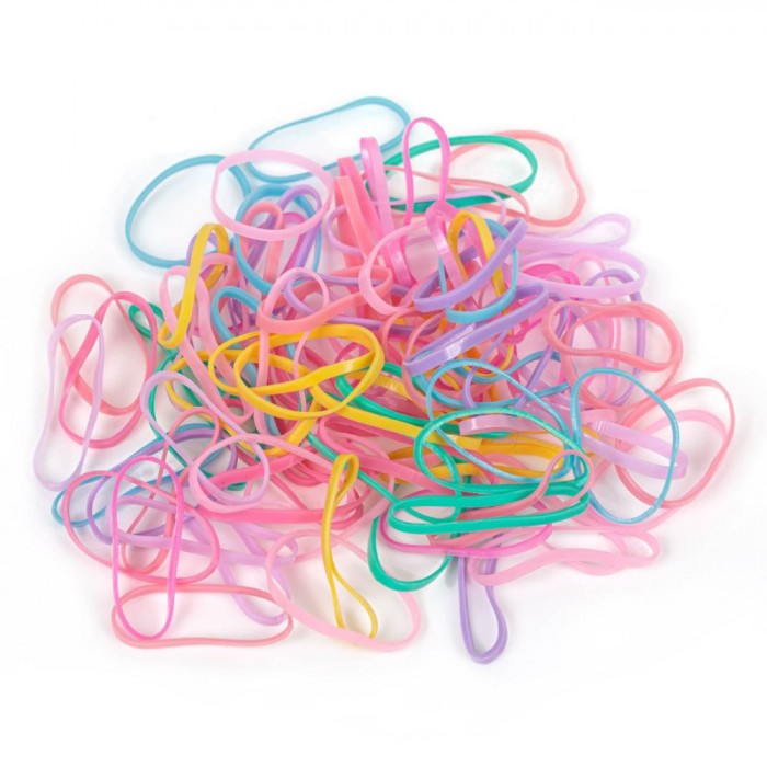 Set Elastice Păr, Model Unicorn, Multicolor, 90 Bucăți