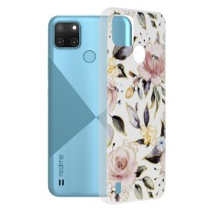 Husa Realme C21Y Techsuit Marble, Chloe White foto