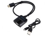 Convertor HDMI VGA 0,5m negru din ABS