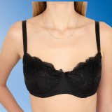 Cumpara ieftin Sutien Balconette, Cupă Moale S102 - Negru - 75C