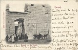 CP1055N Karnak, Tempel &ndash; Le Temple, carte poștală circulată Cairo &ndash; Craiova, adresată unei evreice din Craiova, 1900