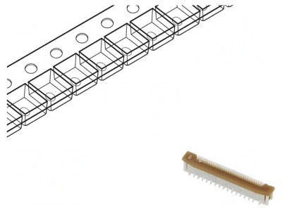 Conector FFC/FPC vertical ZIF SMT Slider 50V 500mA aurit foto