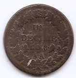Franta 1 decime 1799 AA - L&#039;AN 8 - AA, Prima Republica, Cupru, 20 gr, 23 mm, KM-644 (1)