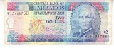 M1 - Bancnota foarte veche - Barbados - 2 dolari - 1975