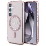 Husa pentru samsung galaxy s25 - guess iml glitter circle magsafe - pink