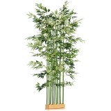 HOMCOM Bambus Artificial, Plantă Artificială, Plantă de Decor, Aspect Real, ușor de &icirc;ntreținut, pentru utilizare acasă, &icirc;nălțime 180 cm, Verde | Aosom