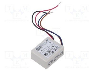 RECOM Alimentator LED pulsatoriu 7W 5-14,5V DC 500mA IP67 foto