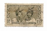 Martinica - Teme locale, 1933-1938 - 1,75 Fr, verde masliniu, obliterat