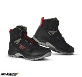 Cumpara ieftin Ghete (cizme) pentru scuter - motocicleta Adventure (Touring) Unisex Seventy model SD-BA7 Stelvio culoare: negru/rosu/verde Negru/rosu/verde 46