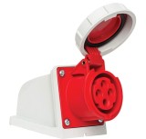 Priza trifazica aplicata 4 poli 16A 3P+E 6h CEE 380V IP67, METE