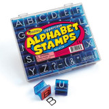 Stampile Alfabet, 26 de litere majuscule, 8 stampile cu semne de punctuatie