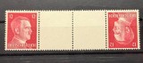 Germania / Deutsches Reich 1941 T&ecirc;te-B&ecirc;che cu Cupon Alb Intermediar "Hitler" (12 Rpf Roșu-Carmin, Format Markenheftchen) Neștampilat - CKL2