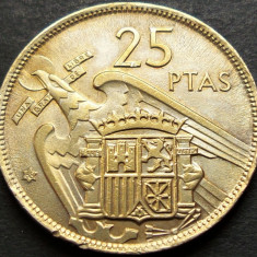 Moneda 25 PESETAS - SPANIA, anul 1968 (57) *cod 863 C = excelenta!