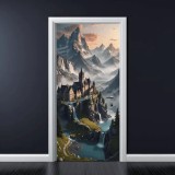 Folie imprimata color pentru decor Usa, dimensiune 200 x 90cm, model: AVX-DR16, AVEX