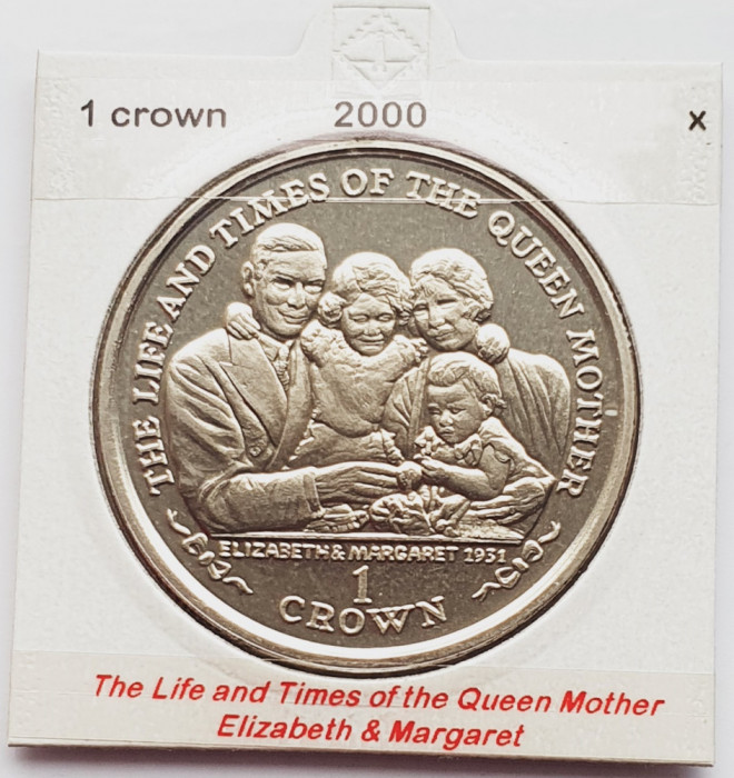 1870 Insula Man 1 crown 2000 Elizabeth II (Queen Mother) km 1025