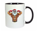 Cana maner negru personalizata Christmas Muscle, INOVATIX&reg;. 330ml