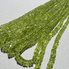 Sirag peridot a discuri fatetate 4-6mm 40cm