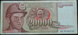 Cumpara ieftin Bancnota 20000 DINARI / DINARA - RSF YUGOSLAVIA, anul 1987 *cod 260