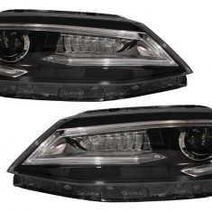 Faruri LED DRL compatibil cu VW Jetta Mk6 VI Non GLI (2011-2017) Semnal Dinamic Secvential Demon Bi-Xenon Design HLVWJ6