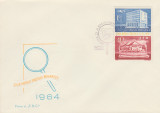 1964 Romania - FDC Ziua marcii postale romanesti, LP 595, Romania de la 1950, Posta