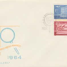 1964 Romania - FDC Ziua marcii postale romanesti, LP 595
