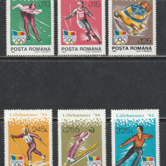 Romania 1994 - #1336 Jocurile Olimpice de Iarna Lilehammer 6v MNH