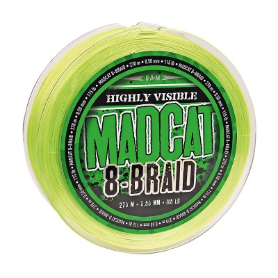 Fir textil Dam Madcat 8-Braid Yellow 0,50mm / 52,2kg / 270m foto
