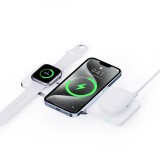 Statie de incarcare wireless pentru Apple Duzzona W19, 15W, alb