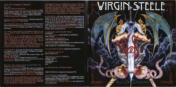 Virgin Steele Age Of Consent reissueremaster digi (2cdl)