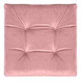 Perna roz pentru scaun, imitatie catifea, patrata, 38x38x4