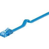 Cablu de retea RJ45 CAT 6A flat UTP 0.5m Albastru, Goobay 96295