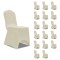 Huse elastice pentru scaun, 18 buc., crem - 1