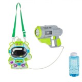 Mitralieră Baloane de Săpun, Model Astronaut, Capacitate 120ml, 10 &Uuml;evi, Verde Lime/Gri, Plastic, Oem