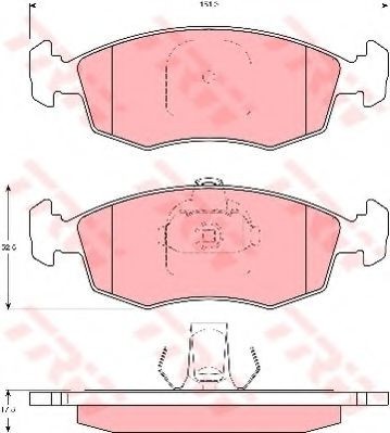 Set placute frana,frana disc FIAT PALIO (178BX) (1996 - 2016) TRW GDB1383 foto