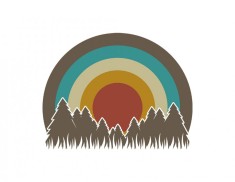Sticker decorativ Apus Retro, Multicolor, 71 cm, 5400ST foto