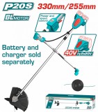 Motocoasa si trimer pe acumulator, TOTAL