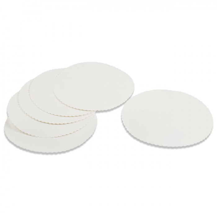Suporturi De Hartie Mari Pentru Dulciuri, Set 6 Bucăți, Diametru 28cm, Alb