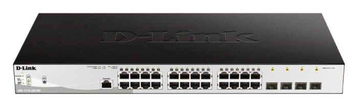 DLINK SW 24P-GB 4CMB 12P-POE SMART RM