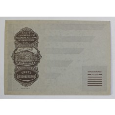 PLIC CU ANTETUL &#039;&#039; ERSTE SIEBENBURGISCHE ALLGEMEINE ASSECURANZ AKTIENGESELLSCHAFT , CLUJ &#039;&#039; , PRIMA SOCIETATE DE ASIGURARI DIN TRANSILVANIA , INCEPUT