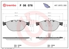 BREMBO P 06 076 PRIME LINE set placute frana,frana disc