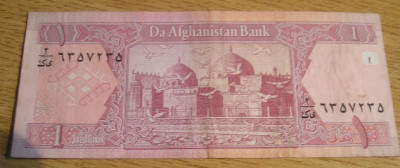 M1 - Bancnota foarte veche - Afganistan - 1 afgan foto