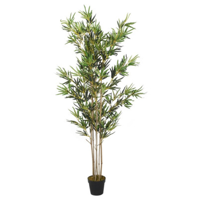 Gossi arbore din bambus artificial 1380 de frunze 200 cm verde foto
