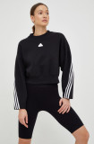 Cumpara ieftin Adidas bluza femei, culoarea negru, cu imprimeu