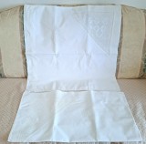 Set 2 Fete de perna Vintage, din In cu insertie de dantela crosetata manual si monograma