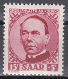 SAAR 1950 - A 85-a aniversare a morții lui Adolf Kopling, Cota 30 EURO, MNH