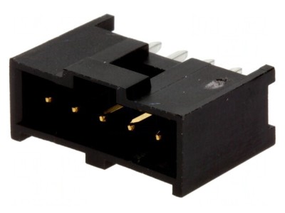 Soclu dreptunghiular tată C-Grid III 2,54mm 5 PIN THT aurit foto