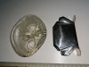 LOT SOLNITA ROMANEASCA SI SUPORT SERVETELE DIN INOX, Lemn, Oval