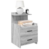 Cumpara ieftin Noptiere 2 buc. cu 2 sertare gri Sonoma 40x36,5x62 cm